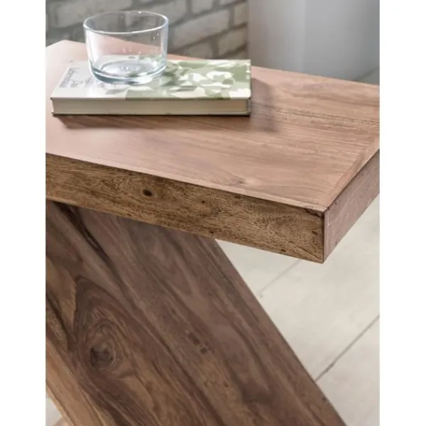 Rootz Living Småbord>Rootz sidobord massivt trä akacia Z Cube 60 cm högt vardagsrumsb