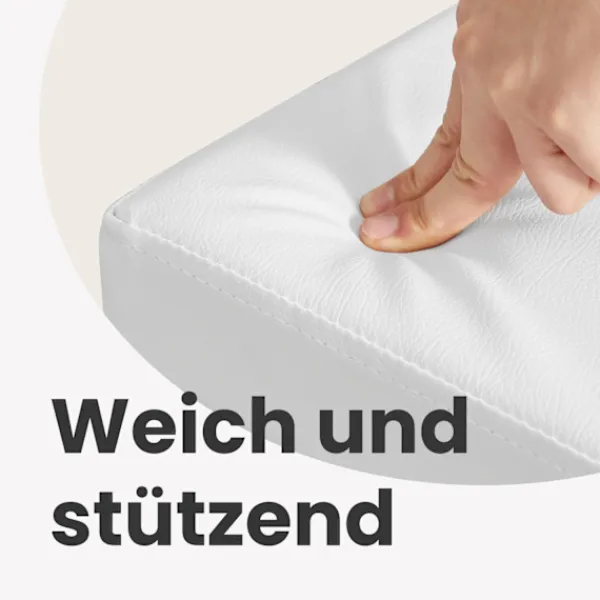 Rootz Living Kistor & Koffertar>Rootz sittplatser med förvaringsutrymme - fällbar sittbröst - förvaringskista - max motståndskraft 300 kg - 110 x 38 x 38 cm - vit PVC -täckning