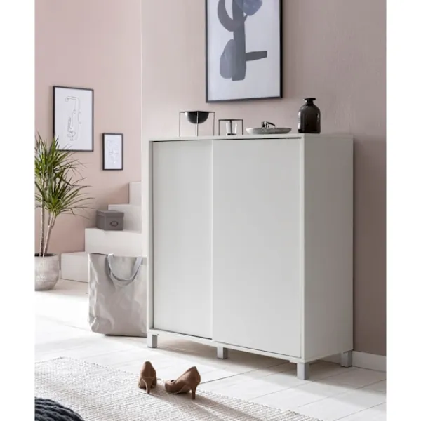 Rootz Living Skåp>Rootz skoskåp trä vit 100x108x37,5 cm hylla hög - Design skohylla Stora 20 par skor Skohylla hall - Skoförvaringsutrymme sparar - Skoförvaring hallmöb | Fyndiq