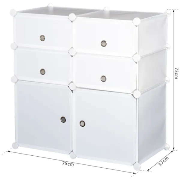Rootz Living Skåp>Rootz Skåp Garderob - Vit - Stål, Plast - 29,52 cm x 14,56 cm x 28,74 cm