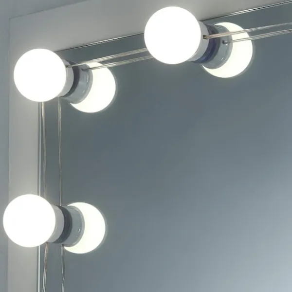 Rootz Living Sminkbord>Rootz Sminkbord - Sminkbord - Sminkställ - Kosmetisk organisering - Beauty Station - Upplyst konsol - Sminkbord - Vit - 90x153x40 cm