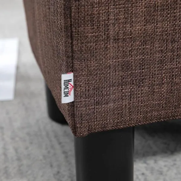 Rootz Living Pallar>Rootz Snygg Pall med Tygöverdrag - Fotstöd - Soffbord - Bekväma sittplatser - Mångsidig användning - Golvskydd - 40W x 30D x 24H cm - Linnetyg