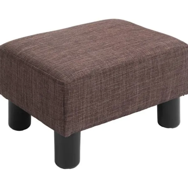 Rootz Living Pallar>Rootz Snygg Pall med Tygöverdrag - Fotstöd - Soffbord - Bekväma sittplatser - Mångsidig användning - Golvskydd - 40W x 30D x 24H cm - Linnetyg
