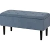 Rootz Living Sittpuffar>Rootz stoppad bänk - Förvaringsbänk - Entrébänk - Elegant överdrag i kashmir-look - 95 cm x 38 cm x 45 cm