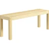 Rootz Living Balkongmöbler>Rootz stoppade bänkar - Träbänk - Köksbänk - Massivt trä - 3-sits bänk - Furu - Natur - 120 Cm X 33 Cm X 45 Cm