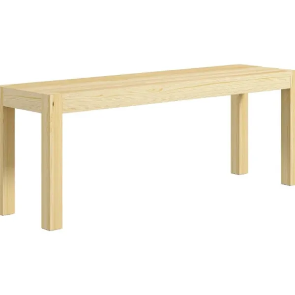 Rootz Living Balkongmöbler>Rootz stoppade bänkar - Träbänk - Köksbänk - Massivt trä - 3-sits bänk - Furu - Natur - 120 Cm X 33 Cm X 45 Cm