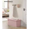 Rootz Living Kistor & Koffertar>Rootz Storage Ottoman Bänk - Rosa fotpall - Stoppad sitslåda - Medium Density Fiberboard - 38cm x 76cm x 38cm - 25D-skum
