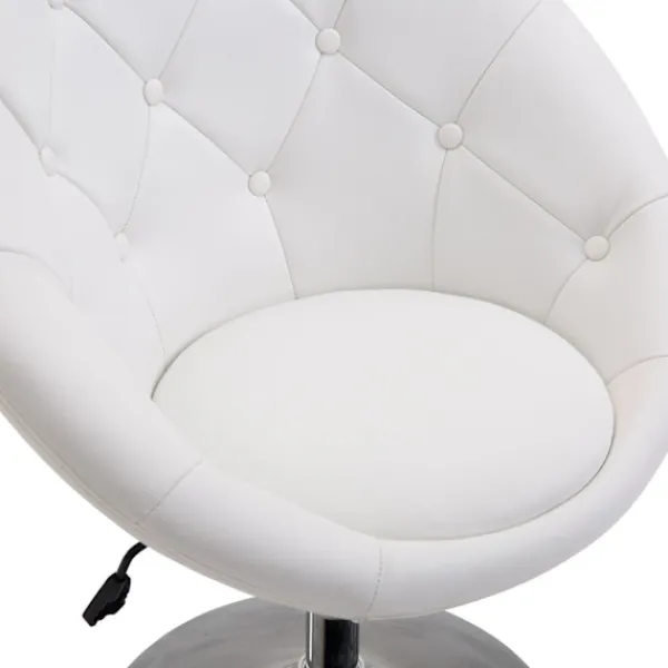 Rootz Living Kontorsmöbler>Rootz Swivel Chair - Vit - Stål, Svamp, PU - 26,77 cm x 23,22 cm x 31,49 cm