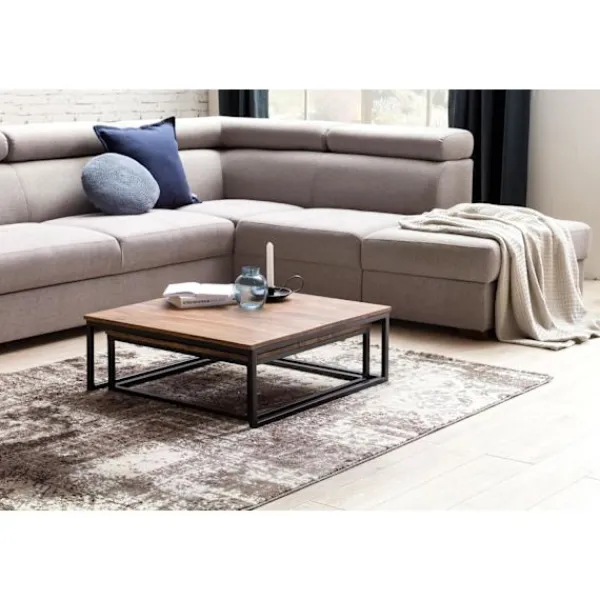Rootz Living Soffbord>Rootz 2-teilig massivt trä 75 x 75 x 27 cm - Design vardagsrumsb
