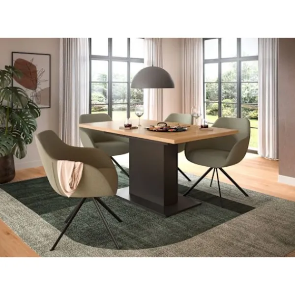 Rootz Living Matbord>Rootz utdragbart matbord - utbyggbart matbord - Justerbart bord - Hållbart, lätt att rengöra - 150-190 cm x 76 cm x 80 cm