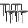 Rootz Living Pallar>Rootz Velvet Matstolar Set med 4 - Stapelbara kökspallar - Stoppade möbler - Elegant design - Utrymmesbesparande - 41,5 cm x 41,5 cm x 46 cm
