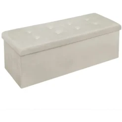 Rootz Living Kistor & Koffertar>Rootz Velvet Storage Pall - Ottomansk, Fotstöd - 118L kapacitet, hopfällbar, hållbar - 110cm x 38cm x 37,5cm