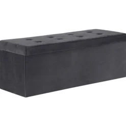 Rootz Living Kistor & Koffertar>Rootz Velvet Storage Pall - Ottoman - Fotstöd - 118L Kapacitet - Vikbar och bärbar - Lyxig sammetsfinish - 110 cm x 38 cm x 37,5 cm