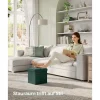Rootz Living Sittpuffar>Rootz Vintage Green Seat Chest - Förvaring Ottoman - Fotstöd - MDF imiterad linne - 25D skum - 30cm x 30cm x 30cm - 1,6kg - 130kg Kapacitet