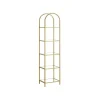 Rootz Living Hyllor>Rootz 5-vånings metallic guld Transparent glashylla - Displayställ - Förvaringsställ - Härdat glas - Stålram - 30,2 cm x 40 cm x 183,5 cm - Lättvikt - | Fyndiq