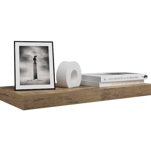 Rootz Living Hyllor>Rootz Wallboard Shelf - CD/DVD -organisator - Bokhylla - Fuktbeständig MDF - Brown - 50x22.9x3.8cm - Spacebesparing Design