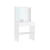 Rootz Living Sminkbord>Rootz White Chipboard Sminkbord - Sminkbord - Sminkbord - 70 x 40 x 136 cm - Tippskydd - Enkel montering - Förvaringsutrymme