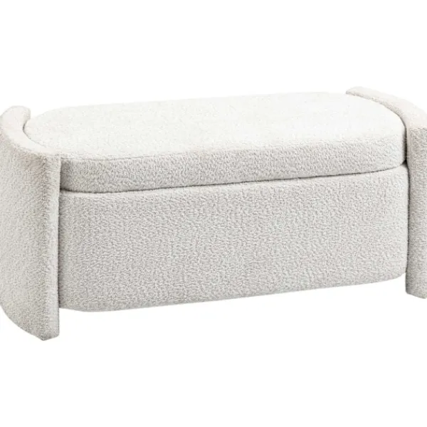Rootz Living Kistor & Koffertar>Rootz-bänk med förvaringsutrymme - Hallbänk - Skobänk - Vadderade sittplatser - Gott om förvaring - Hög stabilitet - 105 cm x 44 cm x 45,5 cm - Kräm/b | Fyndiq