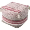 Sittpuffar>(Rosa) 1 st 18" x 18" x 16" Bohemisk Stoppade Dekorativ Lanthus-Lounge-Puf-Stolöverdrag med Stor T