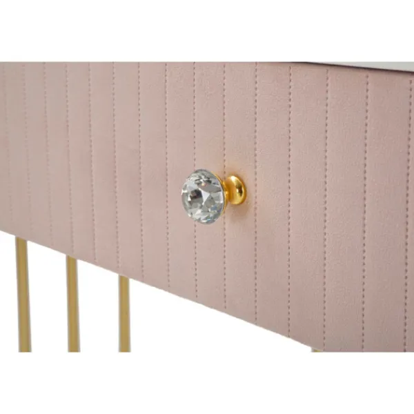 B2X Sminkbord>Rosa konsolbord, 100x40x75 cm, marmorskiva