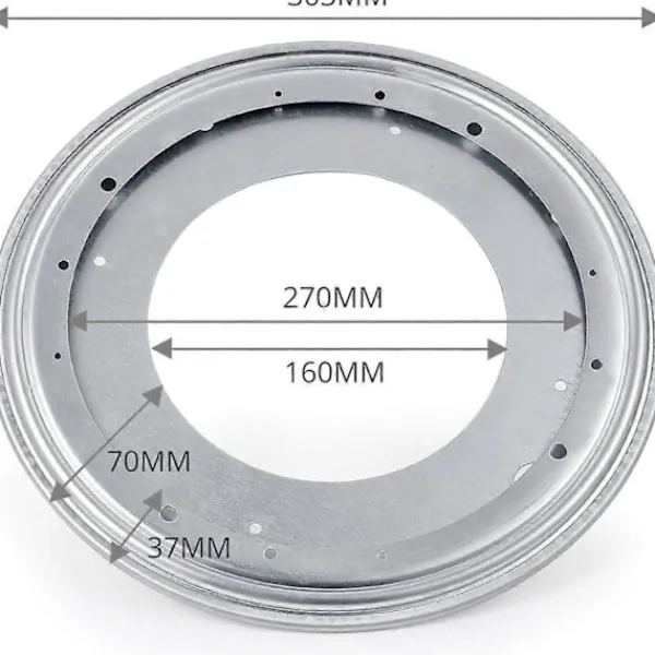 Småbord>Roterande 12" eller 300mm Bordsvridskiva Metall Kullager Rund Vridbricka TV Skrivbord Bord Servering Kalejdoskop Displayställ
