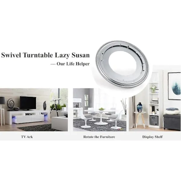 Småbord>Roterande 12" eller 300mm Bordsvridskiva Metall Kullager Rund Vridbricka TV Skrivbord Bord Servering Kalejdoskop Displayställ