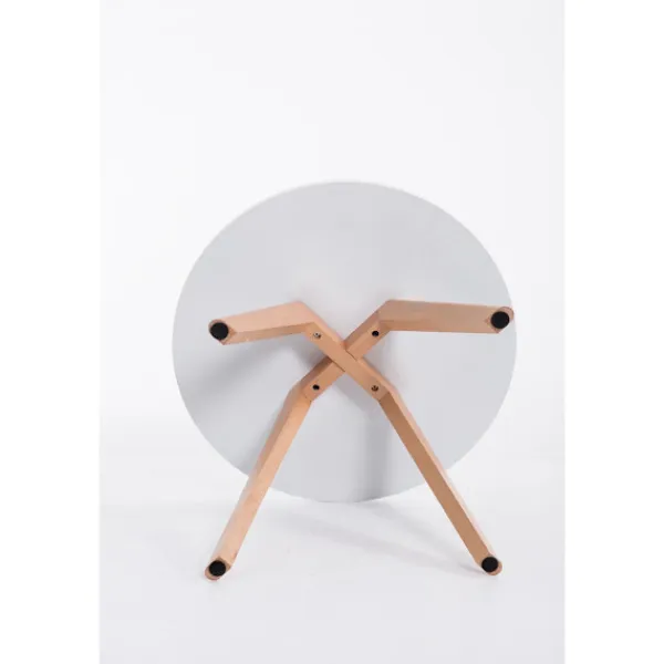 BellaFurn Småbord>Round Modern Table - Design Matbord - Golvvänlig design | Färg: Naturen