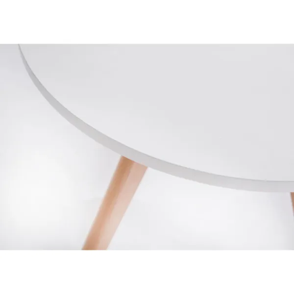 BellaFurn Småbord>Round Modern Table - Design Matbord - Golvvänlig design | Färg: Naturen