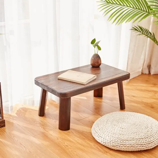 Sittpuffar>Rund halmmeditationspute med silkefyllning
