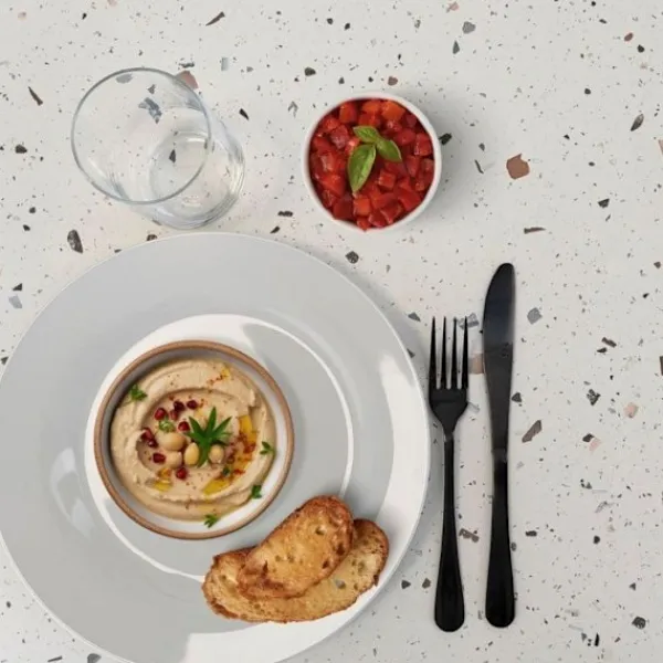 Småbord>Rund högstång Ø 60 cm Rom bistroterrazzo