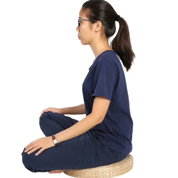 Sittpuffar>Rund Pouf Tatami Kudde 40cm Mjuk Yoga Meditation Matta Golvkuddar Halmfylld för Bekväm Sitta och Avkoppling