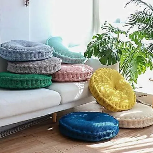 Sittpuffar>Rund Sittdyna för Stol Hängande Tvättbar Mjuk Mesh Sittdyna Stolsdynor för Inomhus Utomhus Golv, Stol, Soffa, Öppen Spis, Säng, Kontor 40cm (Off-white) | Fyndiq