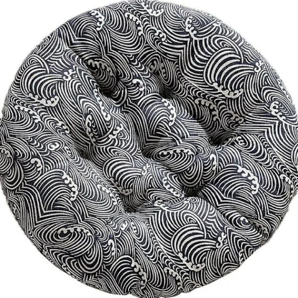Sittpuffar>Rund Sittdyna Tatami Kudde, Stolsdyna Tjock Stolsdyna, 100% Bomullslinne