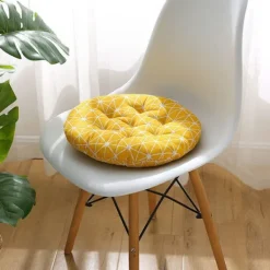 Sittpuffar>Rund Sittdyna 40x40cm, 1 Styck - Inomhus Utomhus Stol Kudde, Kompatibel med Trädgårdsmöbler (Färg: B)