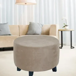 Sittpuffar>Runda fotpallsskydd för diameter 48-55 cm, brun