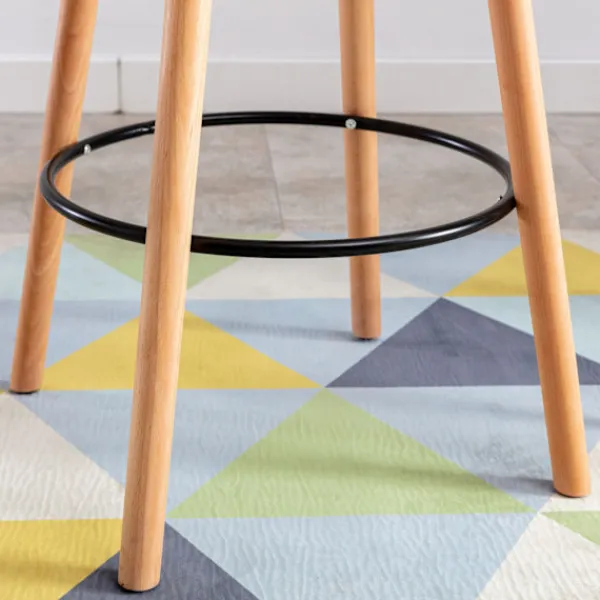 BellaFurn Småbord>Rundt stående bord - loft säng - bok trä, stabil och robust design | Färg: Svart | Klädfärg: Naturen