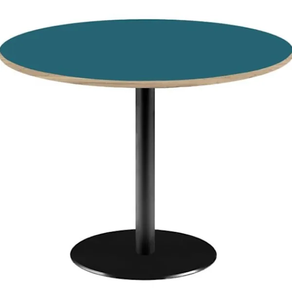 Matbord>Runt bord Ø 120 cm - Rommodell med träkanter