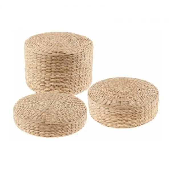 Sittpuffar>Rustik halmgolvdyna - Meditationskudde - Puff - Bovete - För