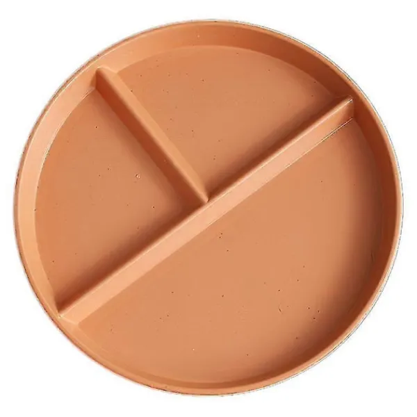 Matgrupper>RY-0135 23cm Delad Tallrik Portionskontroll 3 Fack Diet Tallrik Vetestrå (BPA-fri, Ingen -Sy Orange