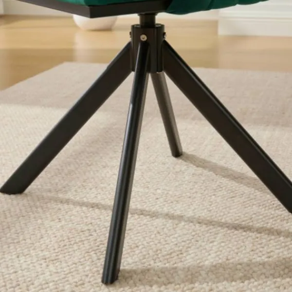 Fåtöljer>Sammet fåtölj set om 2 med 180° svängfunktion - kraftig ram, ergonomisk, sammetslen