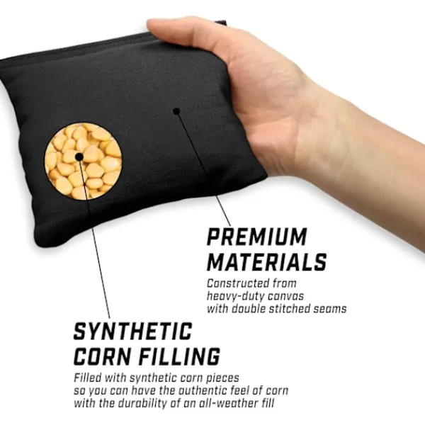 Sittsäckar>Sandsäck Bean Bag Set (5 Allväderspåsar) - Svart