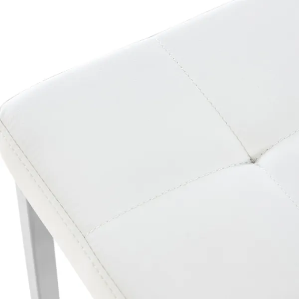BellaFurn Pallar>Seat Cube, Zitpoef - Versatile & Comant - Rostless Steel Base | Färg: Vit
