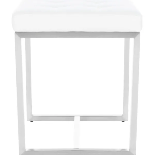 BellaFurn Pallar>Seat Cube, Zitpoef - Versatile & Comant - Rostless Steel Base | Färg: Vit