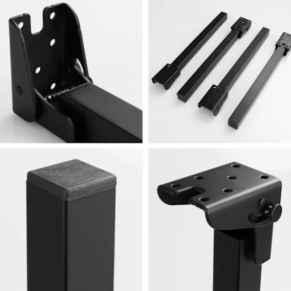 Soffbord>Set med 4 hopfällbara bordsben 35 CM, 90 graders hopfällbara bordsben, svarta hopfällbara soffbordsben för