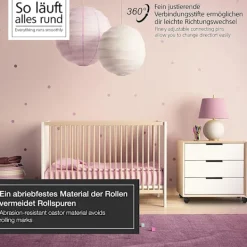 Stolar>Set med 4 möbelhjul 40 mm - transporthjul med broms u