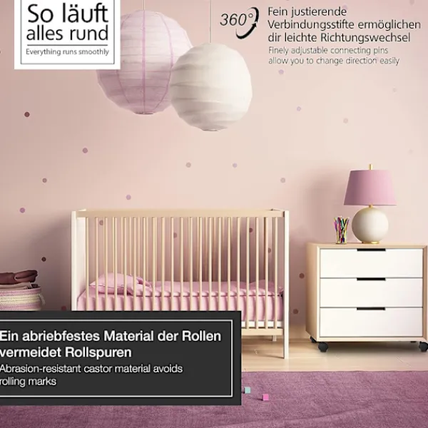 Stolar>Set med 4 möbelhjul 40 mm - transporthjul med broms u