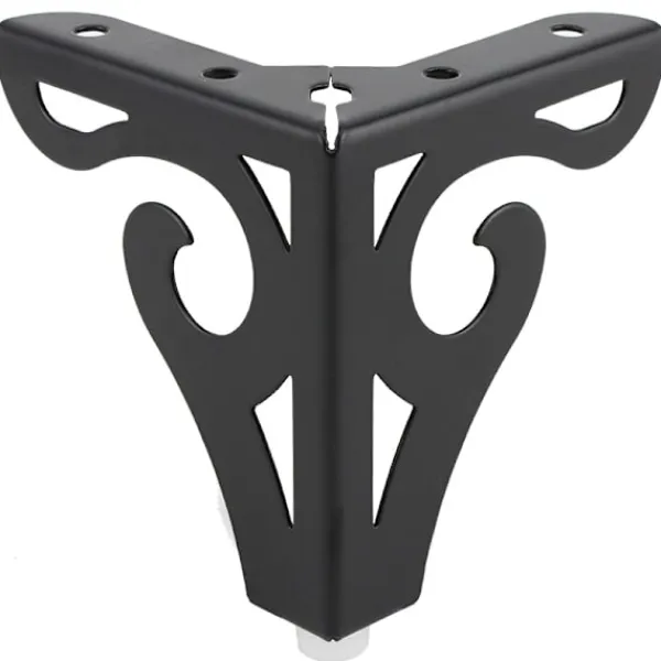 Småbord>Set med 4 moderna svarta metallmöbelben bordsben ersättning