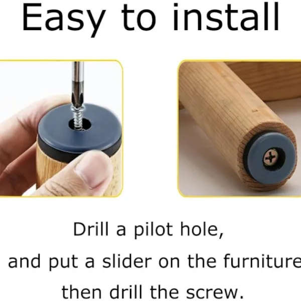 Stolar>Set med 20 st 22 mm möbeltassar i teflon för stolsben, golvskydd, mobila PTFE-möbeltassar med mattsskruvar, för kakel och hårda trägolv