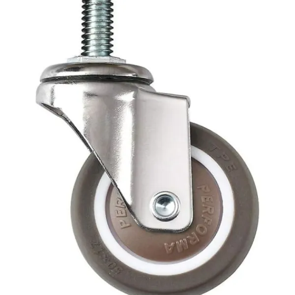 Stolar>Set med 4 svängbara möbelhjul - M6 X 15mm - Med 25mm gänga - Mjukt gummi - Tpe-gänga - Mini möbelhjul (25mm)