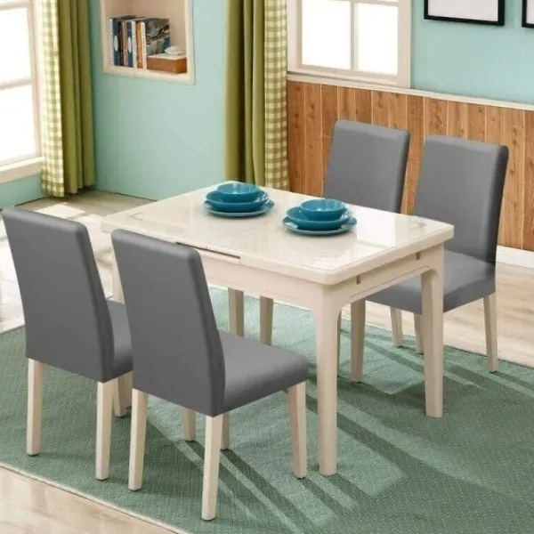 Stolar>Set med 6 Universal Stretch Stolöverdrag - Modern - Grå
